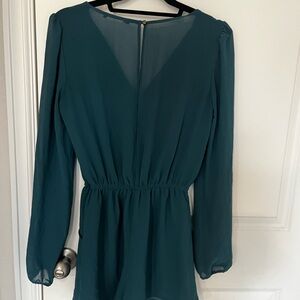 Teal Long Sleeve Dress